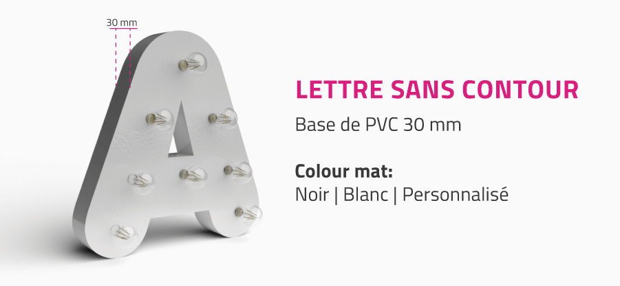 lettre ampoule sans contour